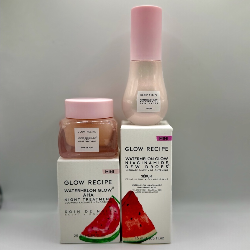 Glow Recipe Mini Bundle | Watermelon Glow Dew Drops + AHA Night Treatment